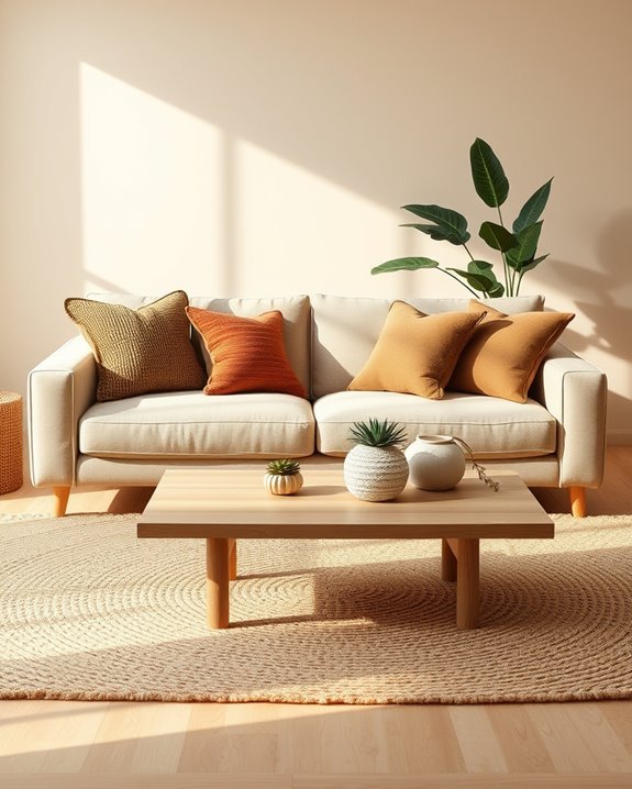 earthy tones enhance beige