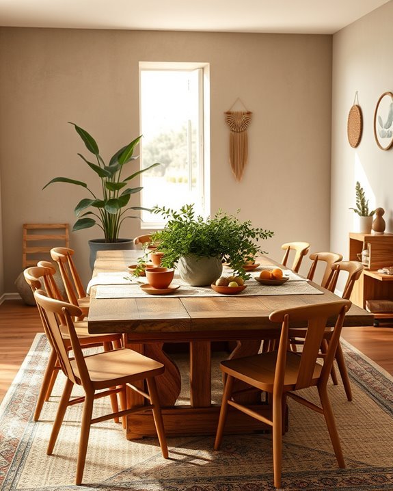 earthy tones for dining
