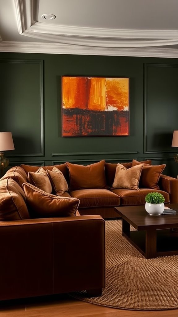 earthy tones in green