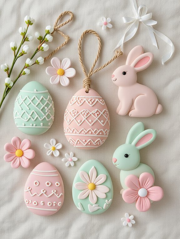 easter themed clay wall decor