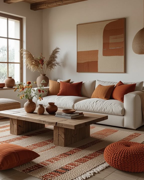 eclectic artistic living space