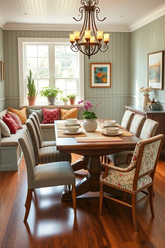 eclectic beadboard dining transformation