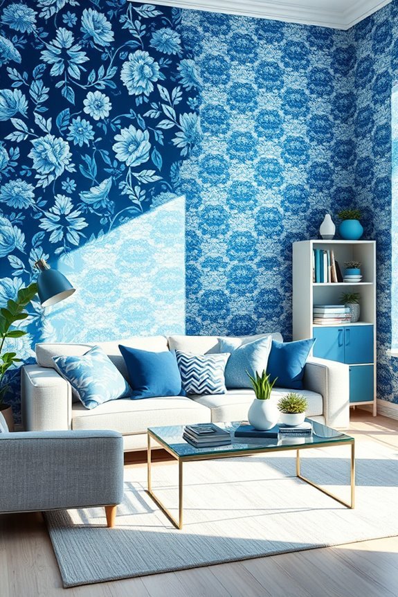 eclectic blue decor combinations