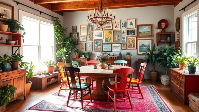 eclectic bohemian dining decor
