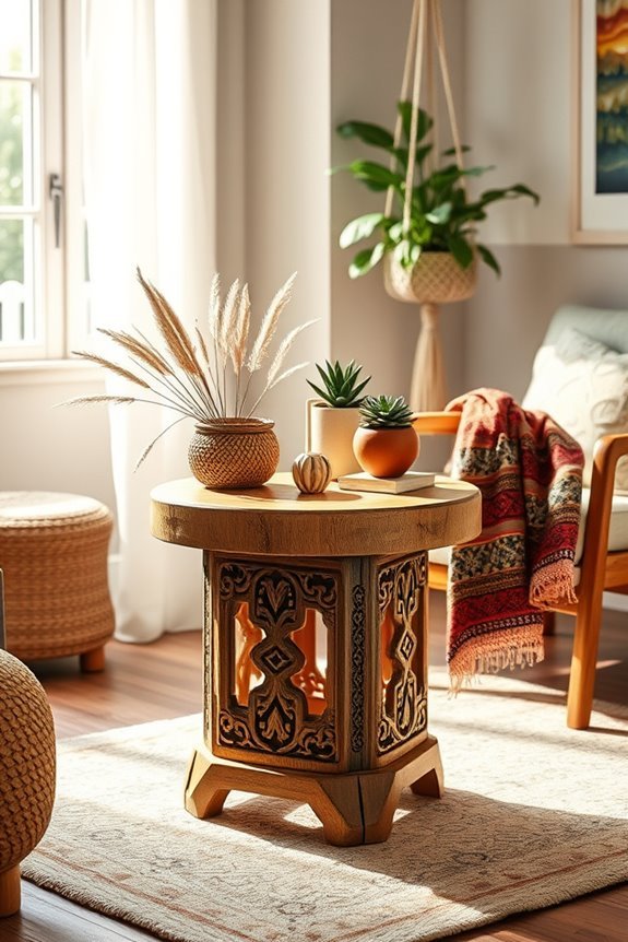 eclectic bohemian side table