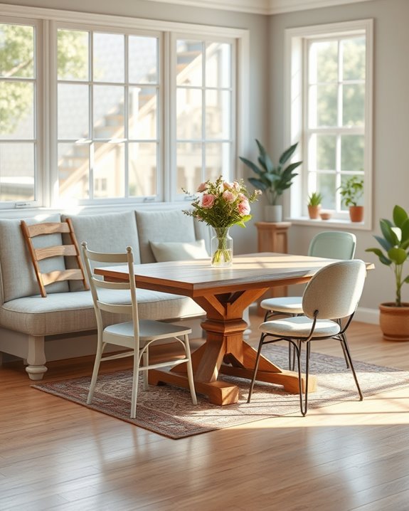 eclectic dining space design