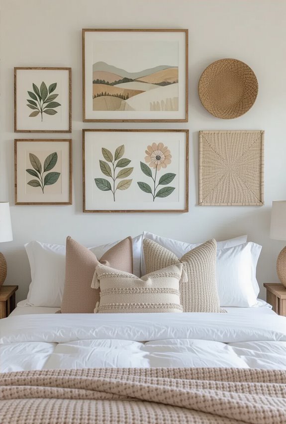 eclectic framed gallery wall