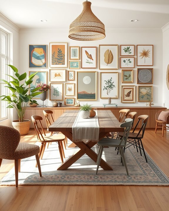 eclectic gallery wall decor