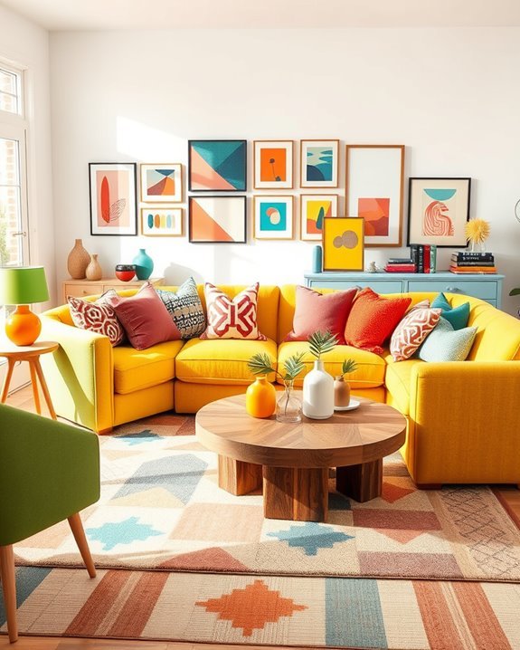 eclectic mix of furniture