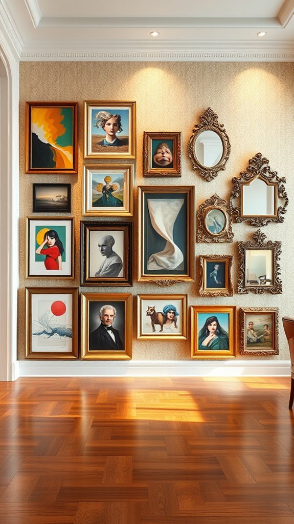 eclectic personal gallery walls