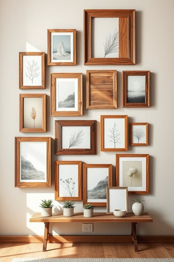 eclectic rustic gallery wall