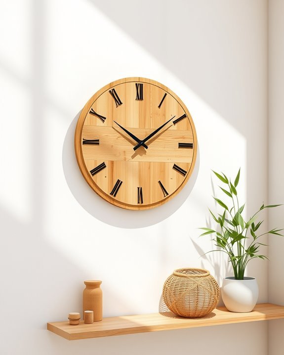 eco friendly bamboo wall clocks