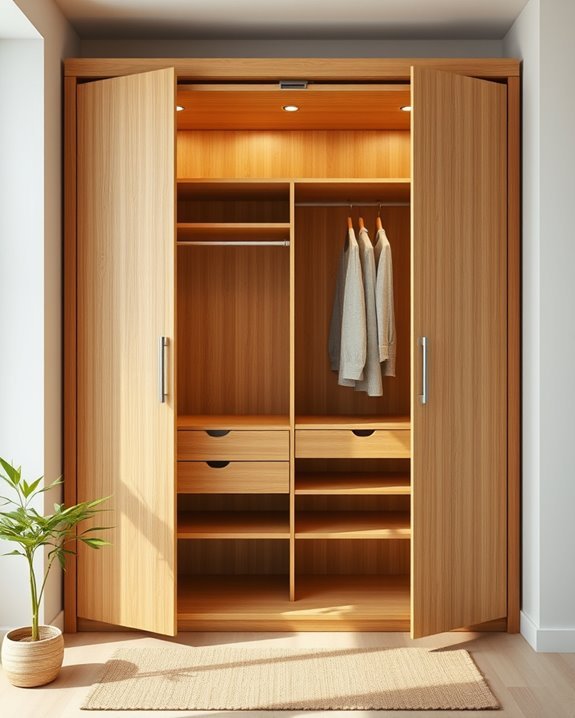 eco friendly bamboo wardrobe organization