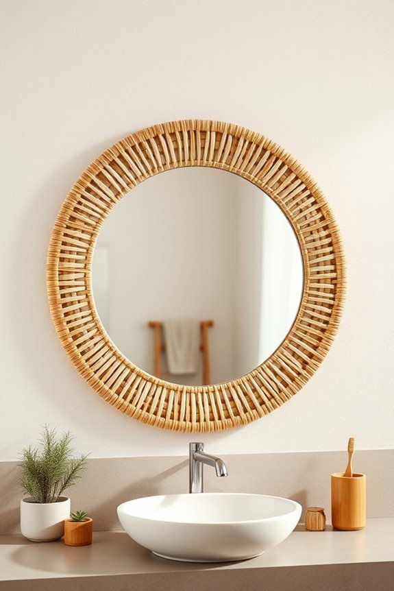 eco friendly handwoven mirror elegance