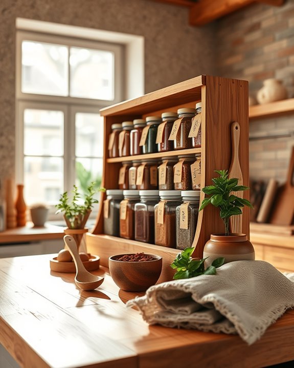 eco friendly minimalist spice organization