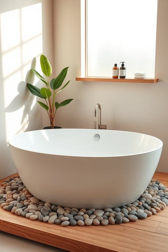 eco friendly pebble stone accents