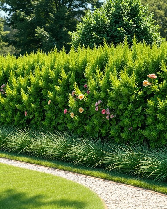 eco friendly privacy plant barrier