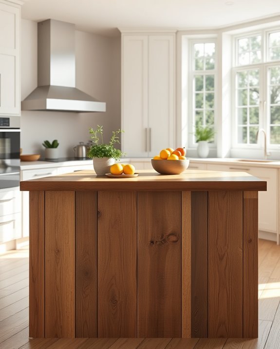 eco friendly reclaimed wood island