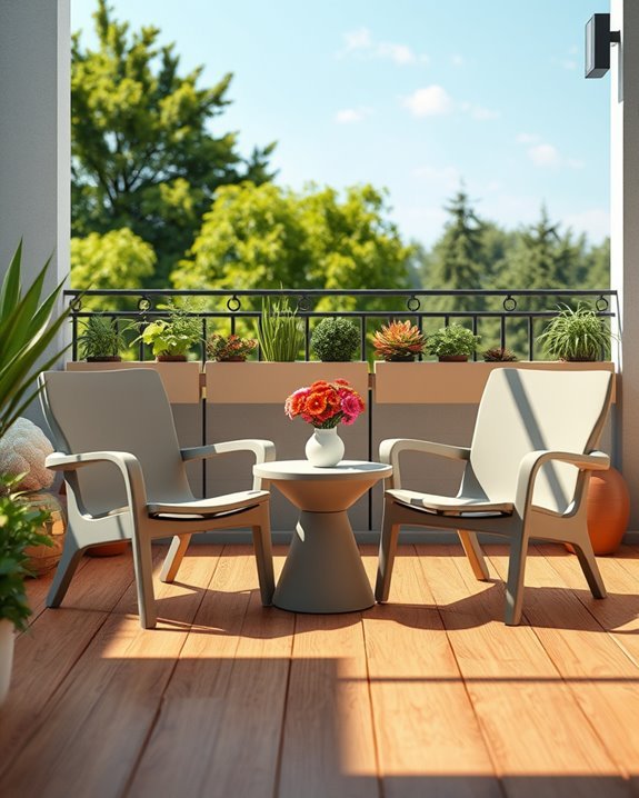 eco friendly stylish balcony seating