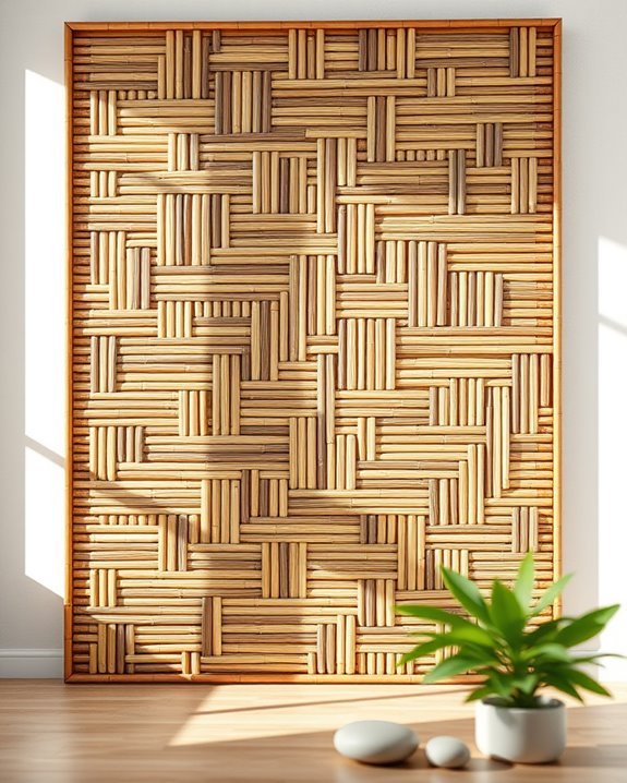 eco friendly textured bamboo art