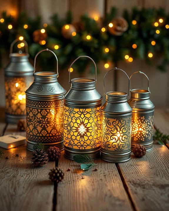 eco friendly tin can lanterns
