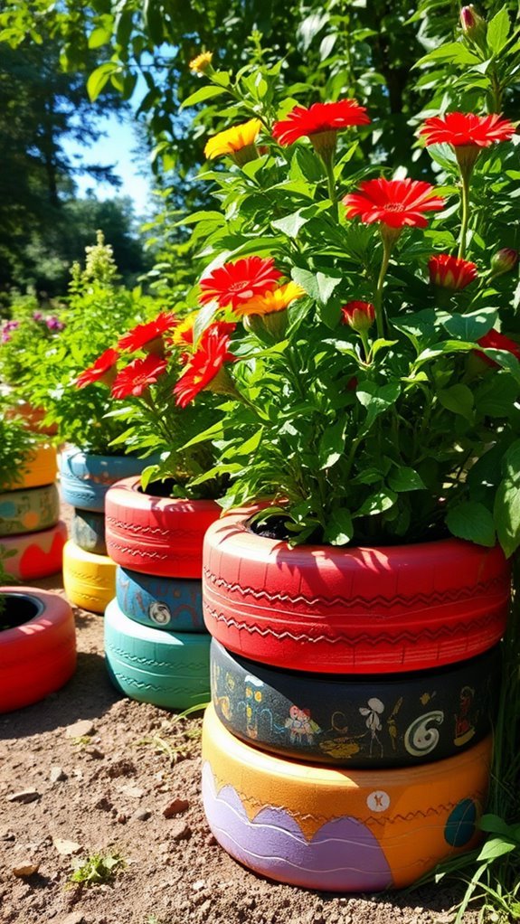 eco friendly tire planters