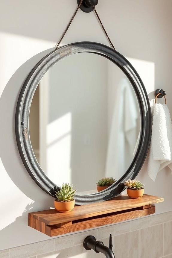 eco friendly upcycled metal mirrors