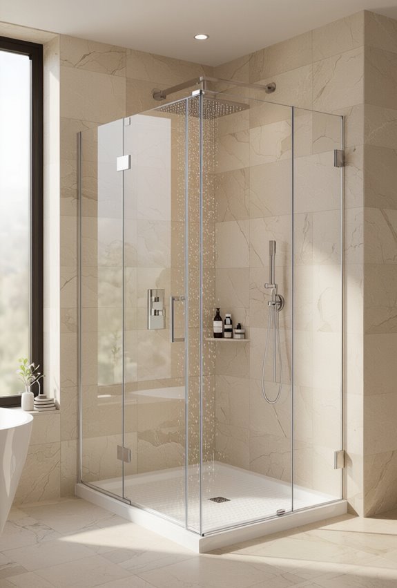 eco friendly walk in rain shower