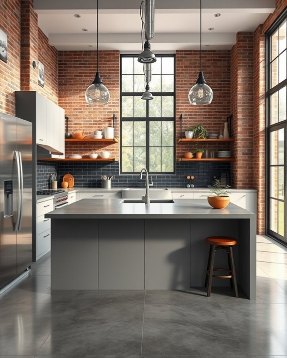 edgy industrial kitchen design