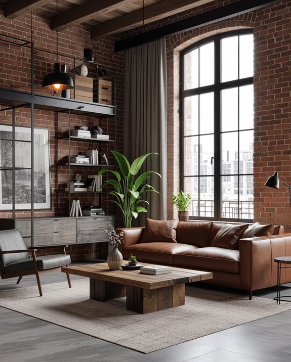 edgy urban living room