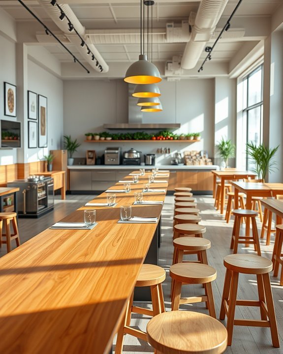 efficient burger shop layout