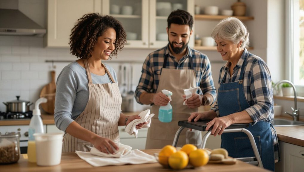 efficient kitchen wall cleaning