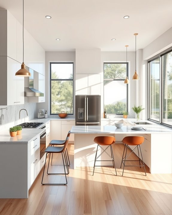 efficient l shaped kitchen design