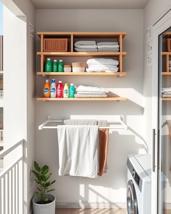 efficient overhead laundry storage