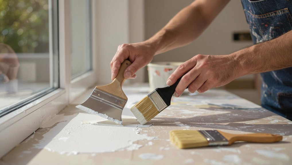 efficient painting careful technique