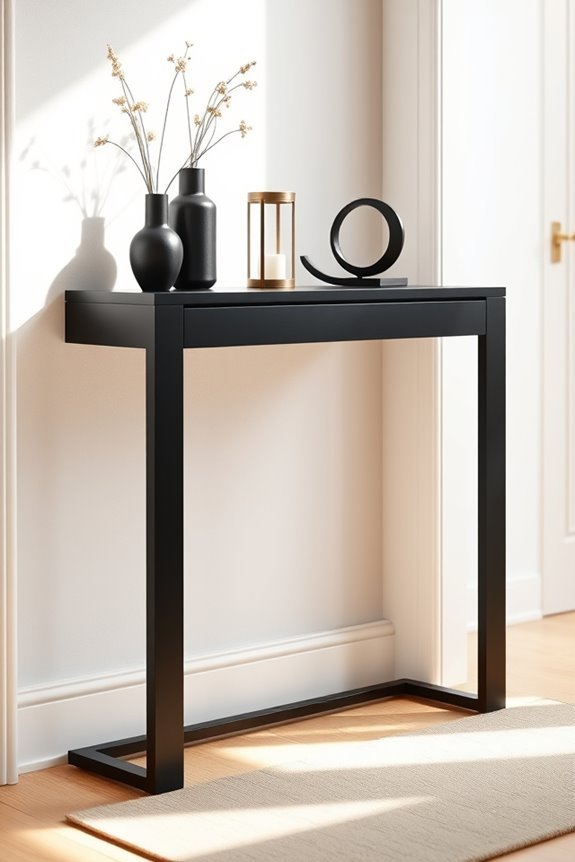 efficient tall black console