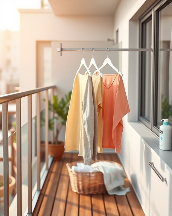 effortless balcony laundry organization