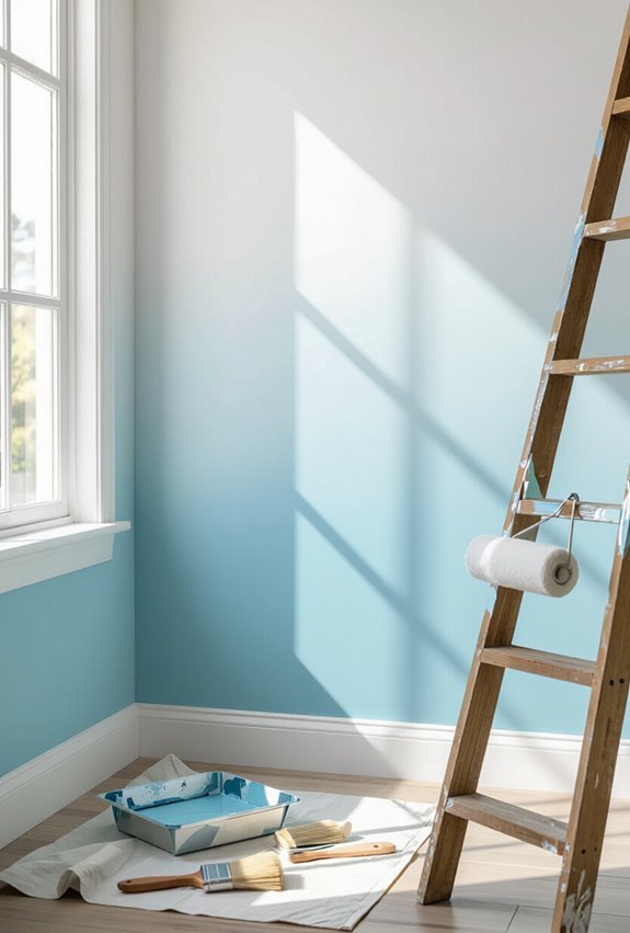 effortless layered ombre wallpainting