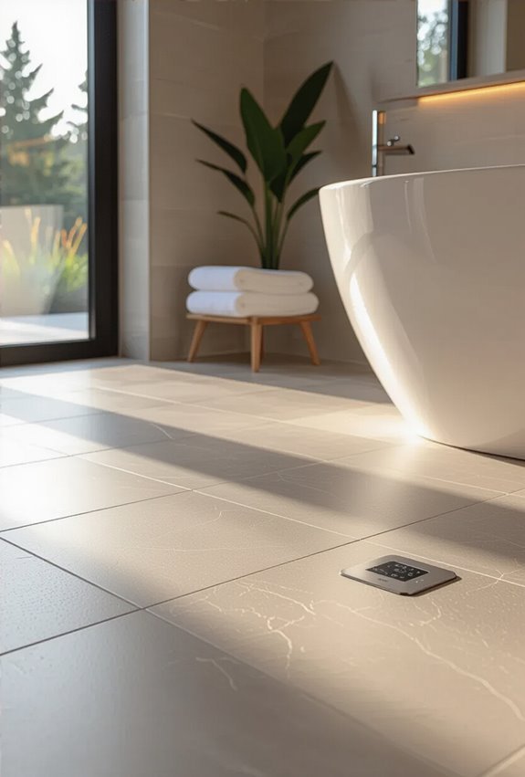 electric radiant heated tiles