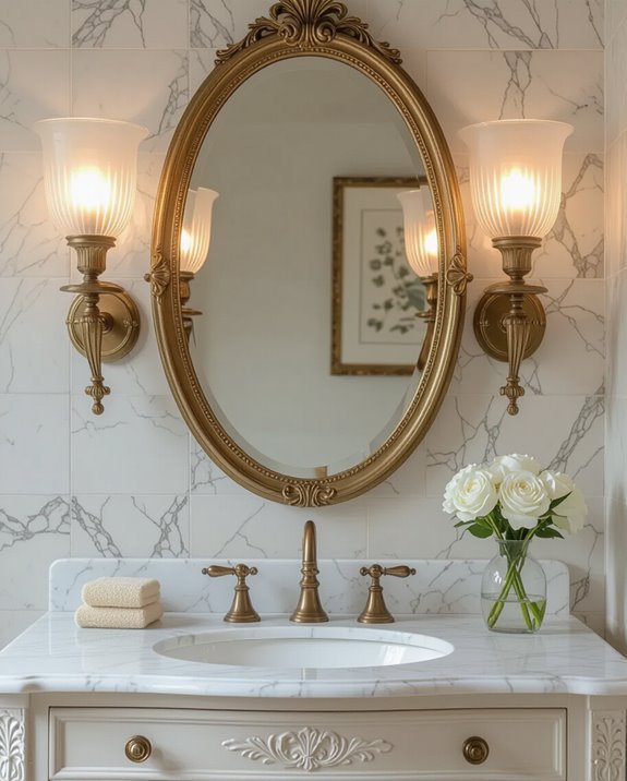 elegant antique bathroom lighting