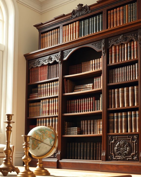 elegant antique book storage