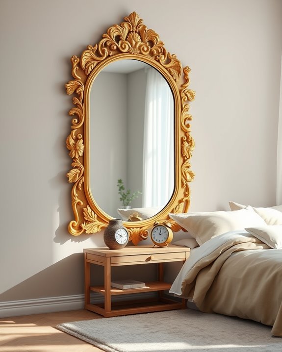 elegant antique gold mirror