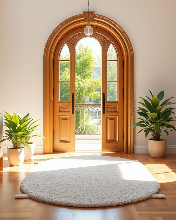 elegant arched balcony doors