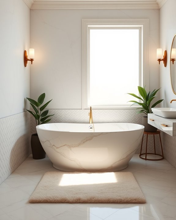elegant artistic bathtub surrounds