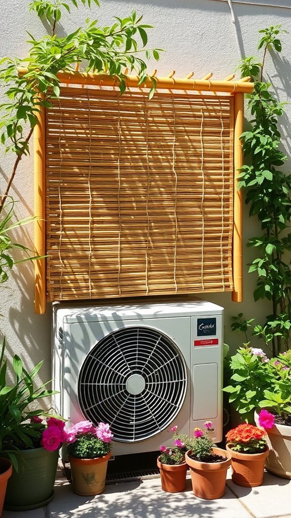 elegant bamboo air conditioner cover