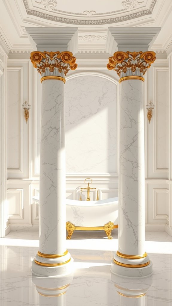elegant baroque column features
