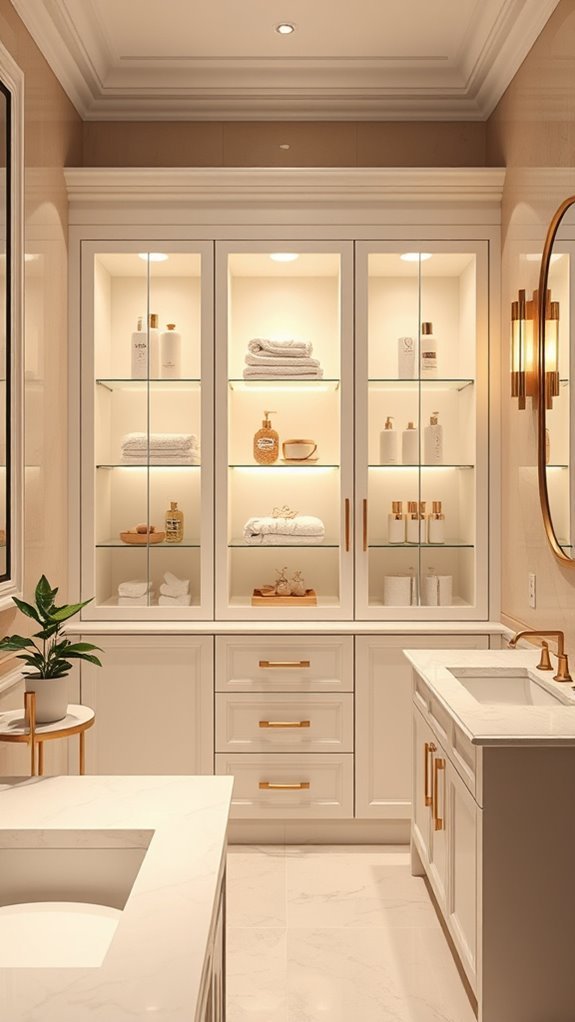 elegant bathroom storage solution