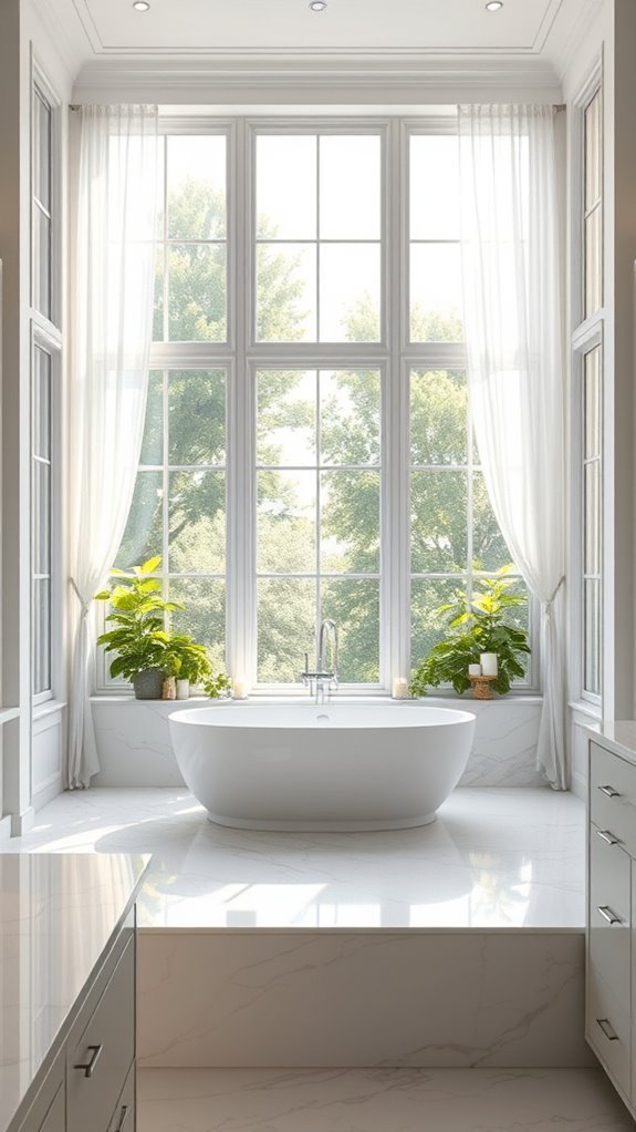 elegant bathroom window designs