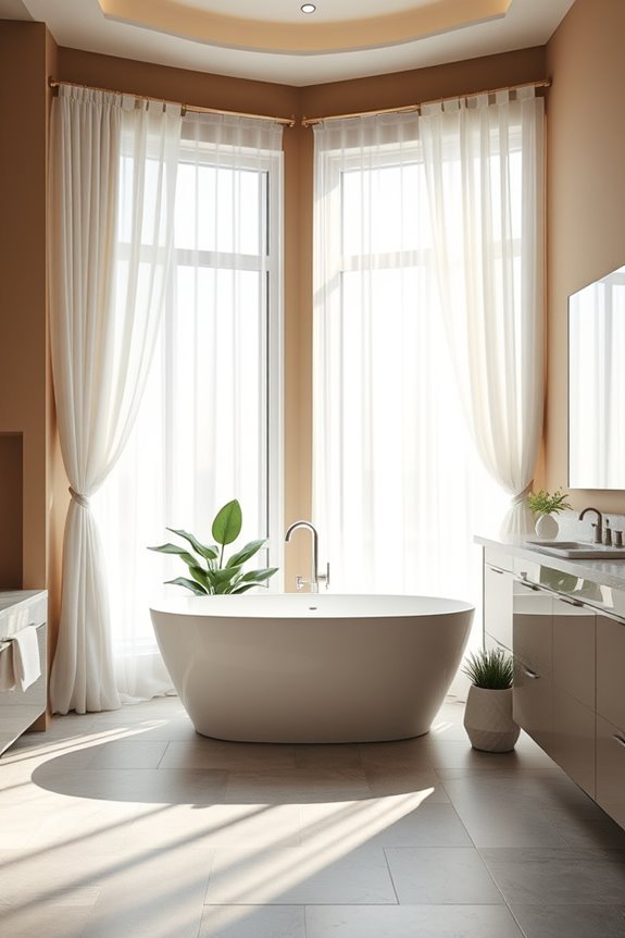 elegant bathroom window treatments