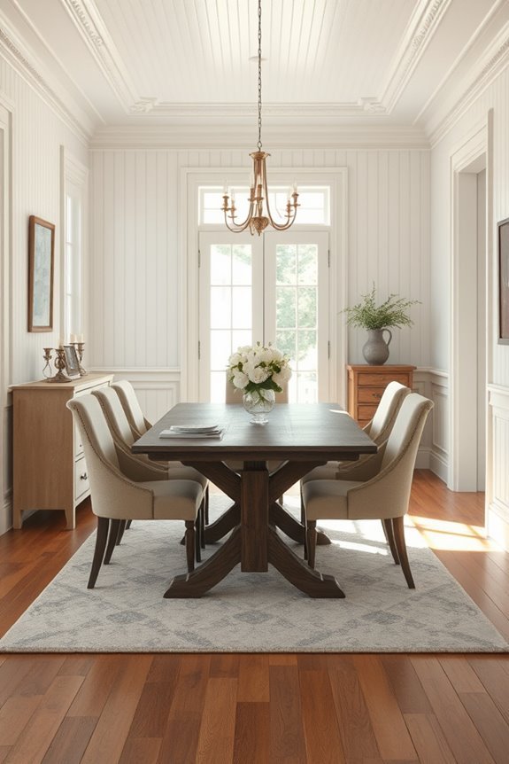 elegant beadboard molding integration